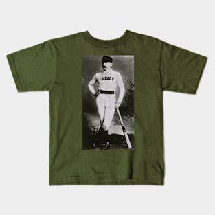 Vintage Sports Photo, Chicago Baseball Player Kids T-Shirt